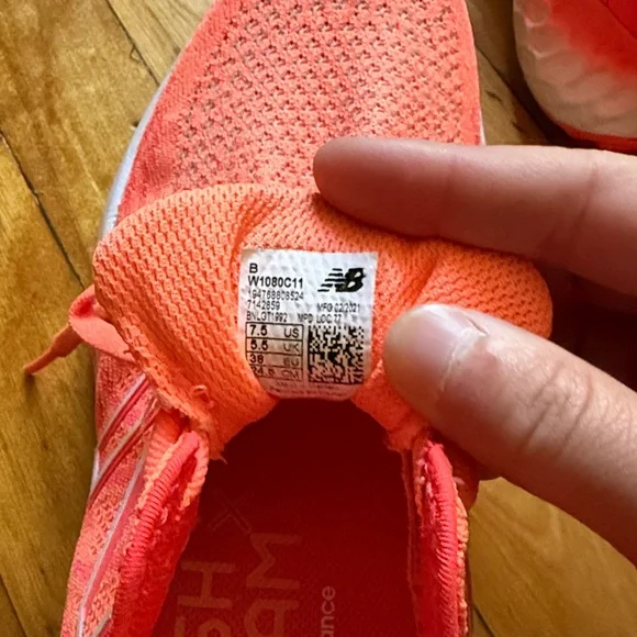 New Balance Fresh Foam Neon Orange Running Shoes - Picture 2 of 6